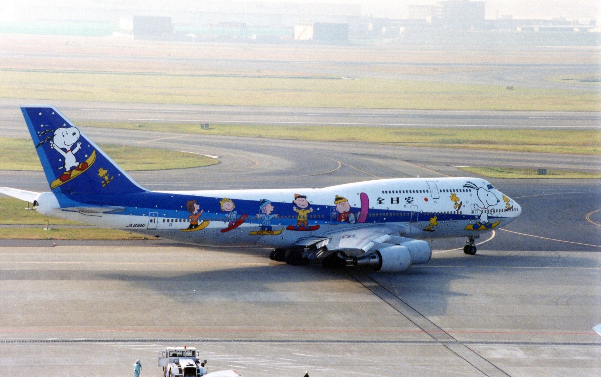 1/400 ANA/全日空 B747-400D Snoopy/スヌーピー - 航空機
