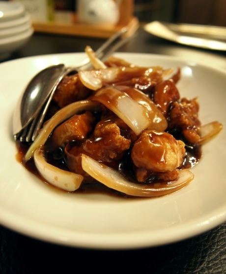 共栄飯店　渥美赤鶏の黒酢炒め